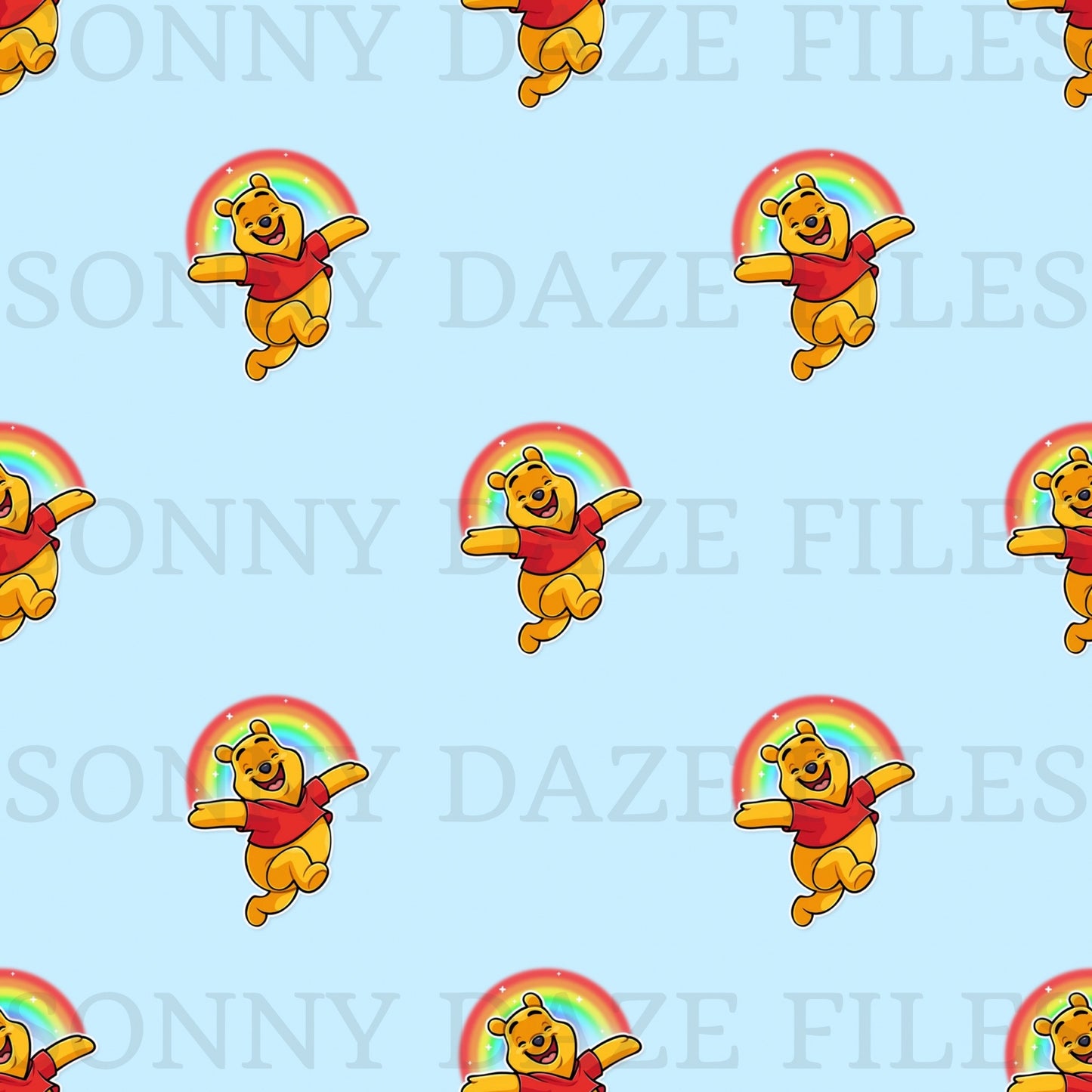 Rainbow bear blue