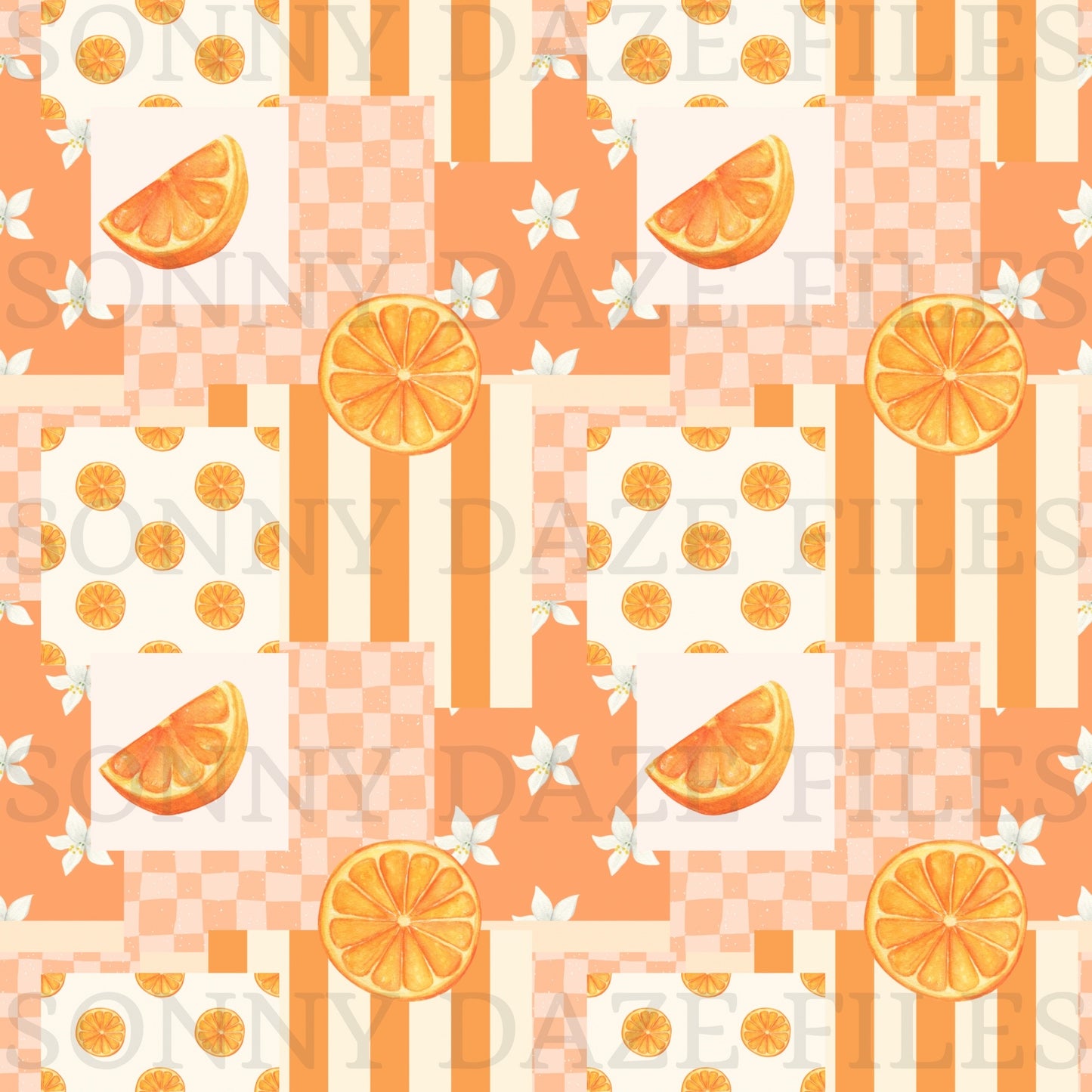 Orange patchwork