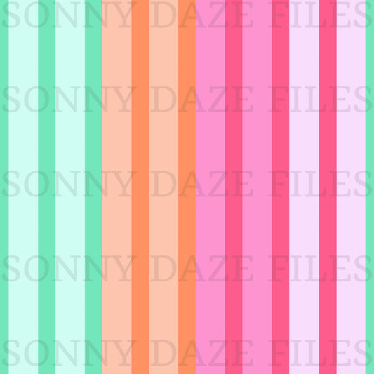 Floral rainbow stripes