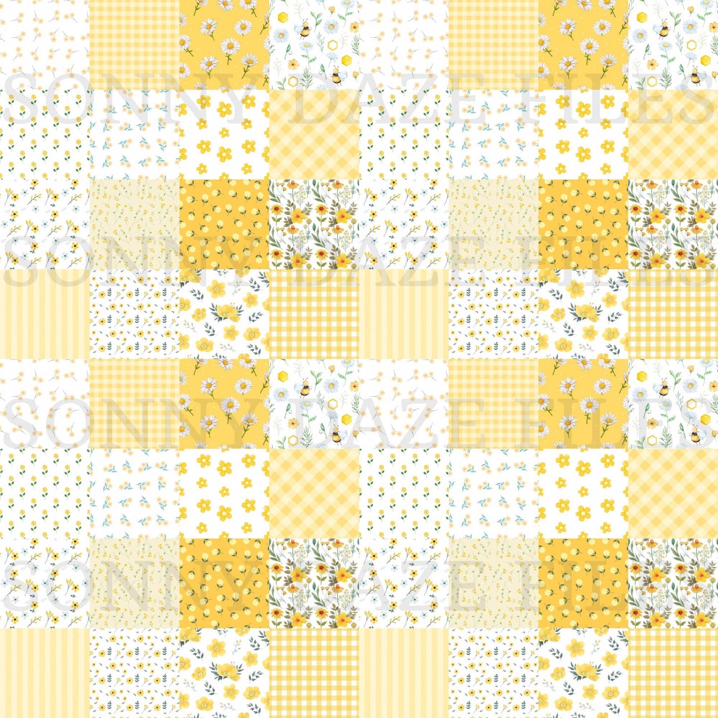 Yellow Checkered patchwork