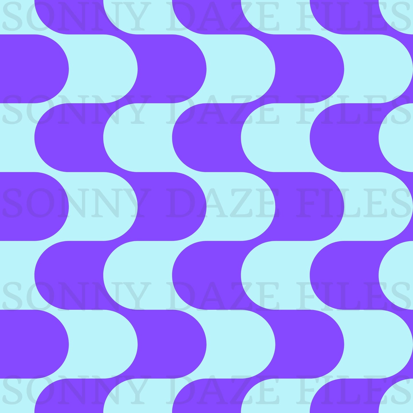 Wavy purple and blue stripes