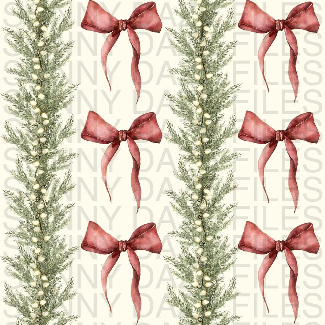 Christmas Bow Strip