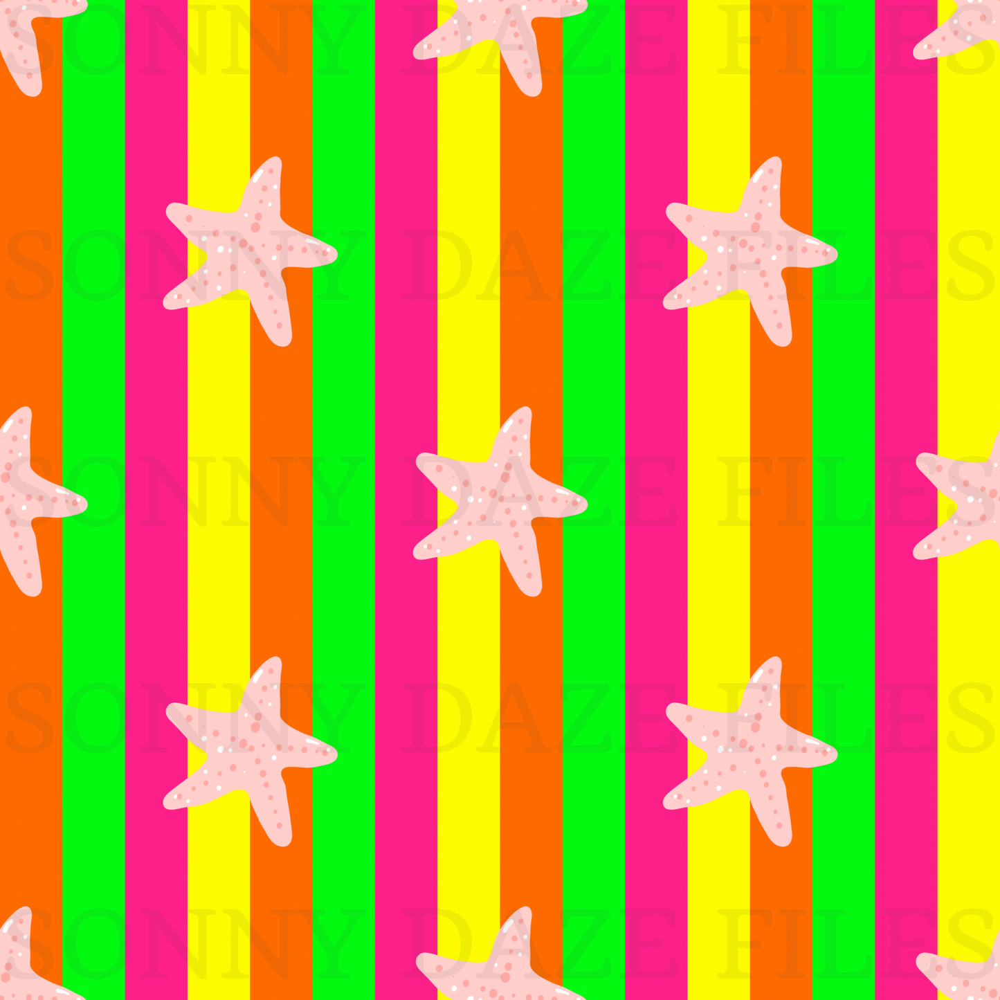 Safe swim star fish stripes