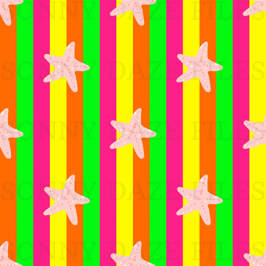 Safe swim star fish stripes
