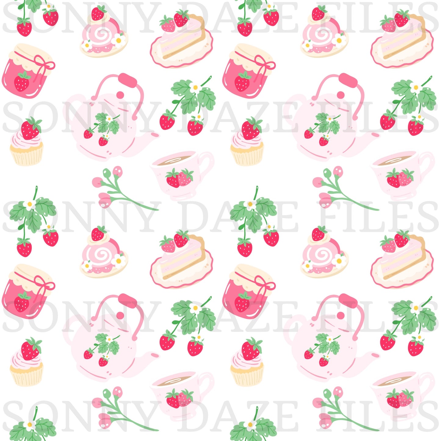 Strawberry tea party