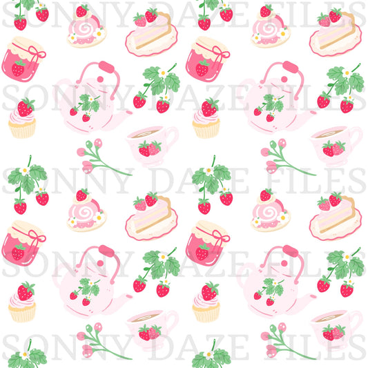 Strawberry tea party