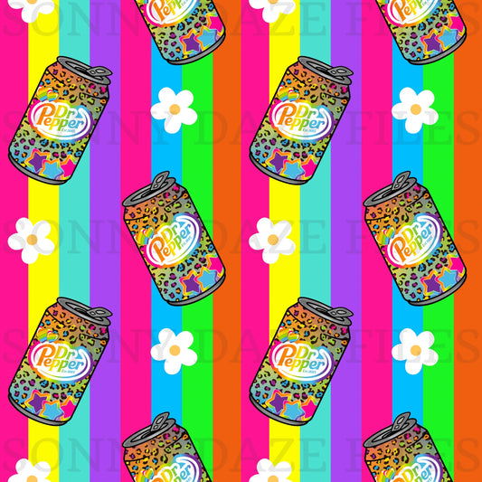 Dr p Soda rainbow stripes