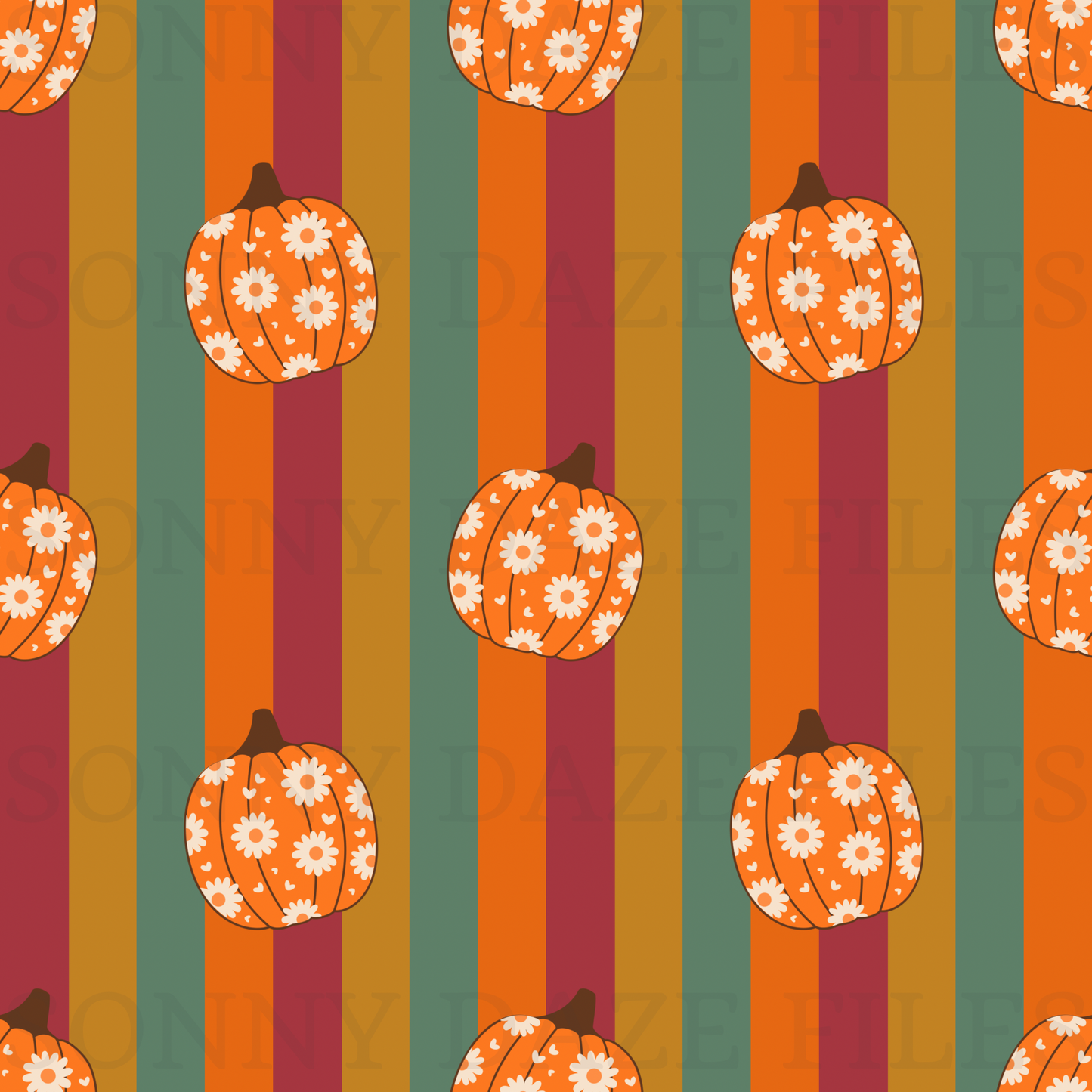 Floral pumpkins
