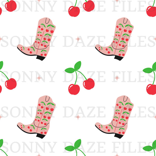 Cherry cowgirl boots