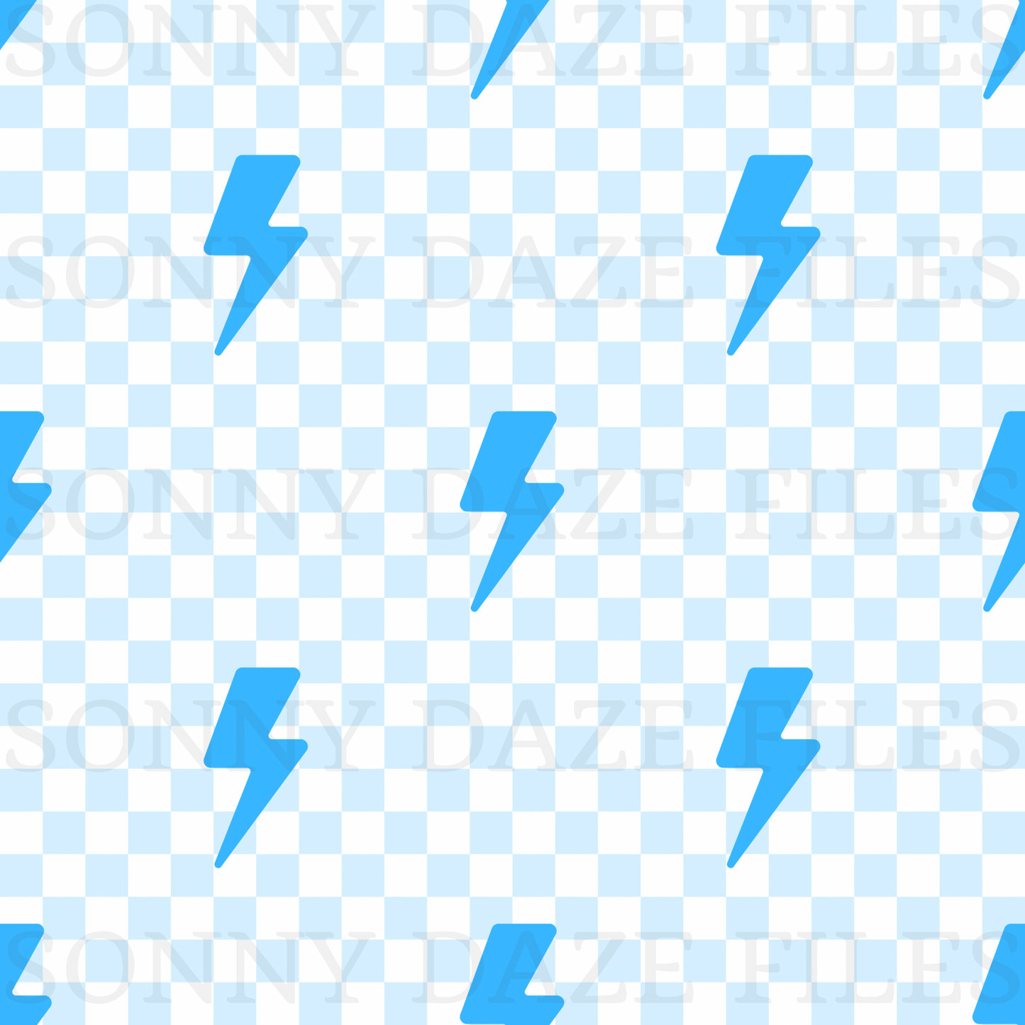 Blue Lightening bolt
