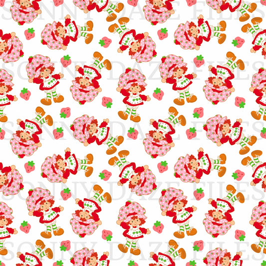 Strawberry girl with strawberries