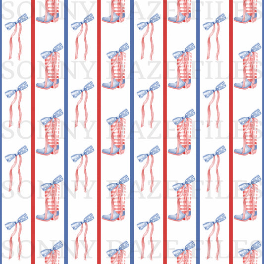 FOJ cow girl boot stripes