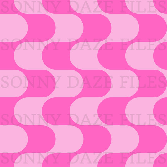 Wavy pink stripes