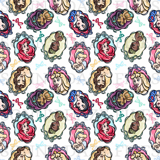 Princess portraits with bows