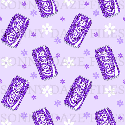 Floral soda cans