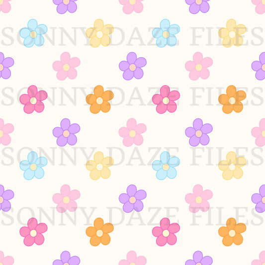 Multicolor simple flowers