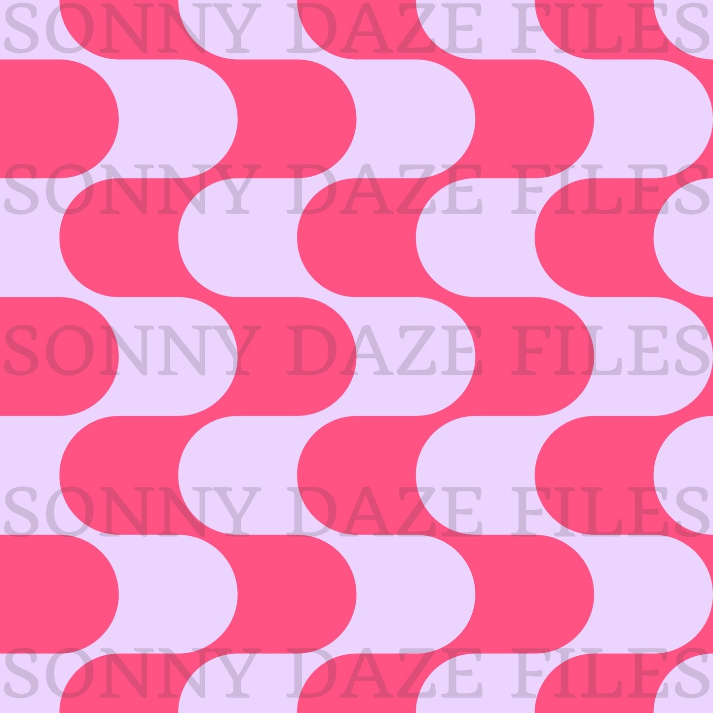 Wavy pink and purple stripes
