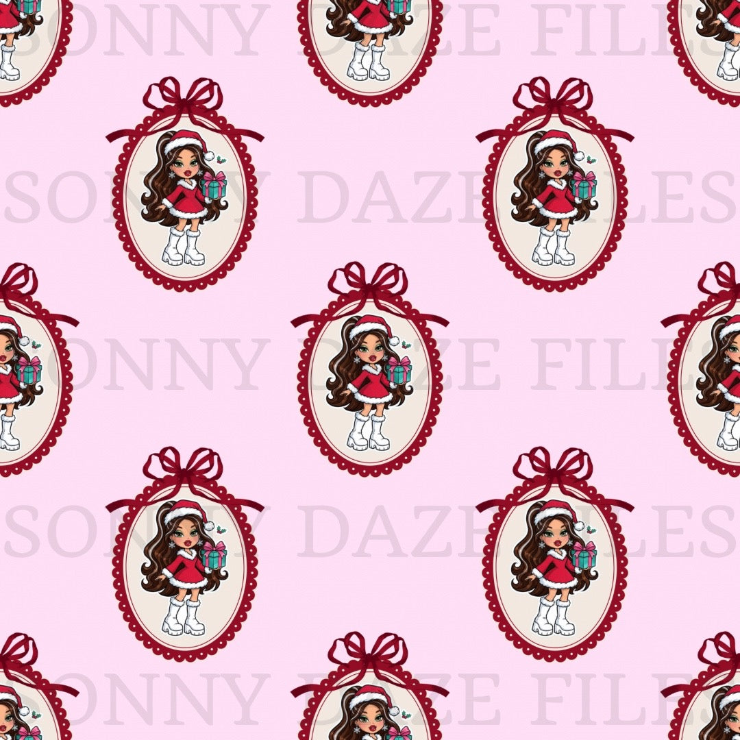 Doll Christmas frames