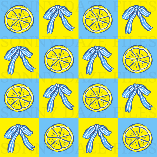 Lemon and bow checkered