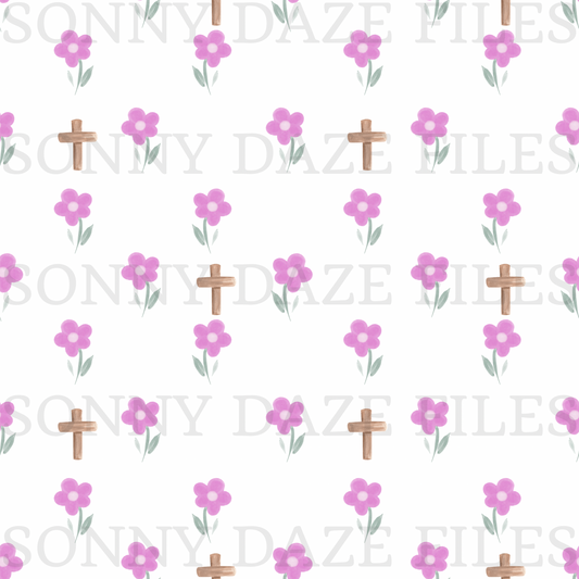 Flowers with cross