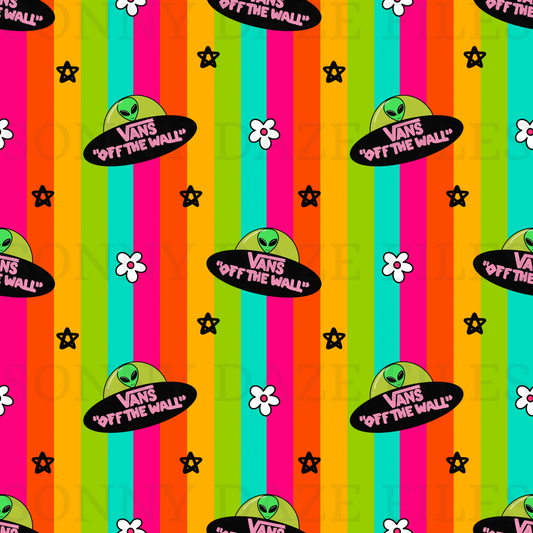 Aliens rainbow stripes