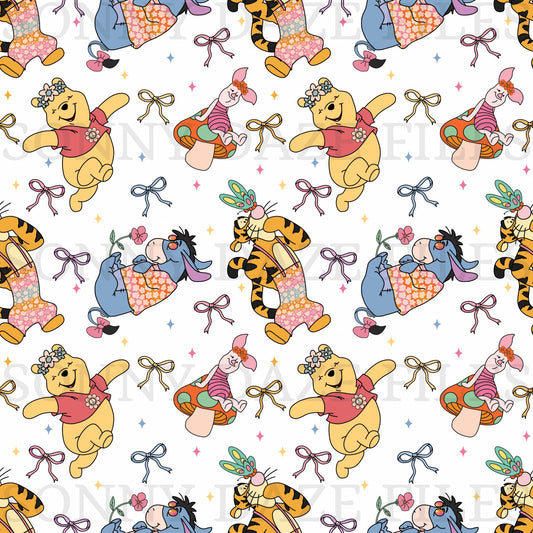 Honey bear & friends with bows