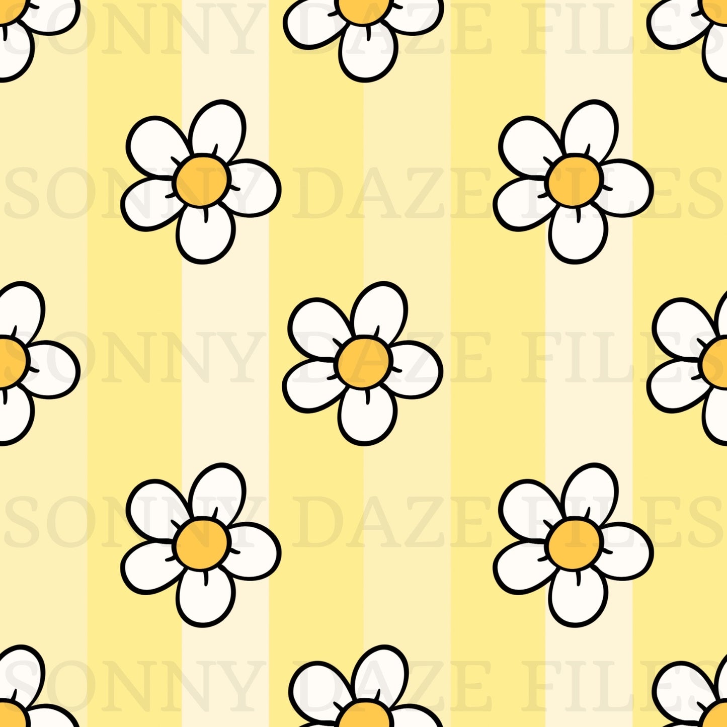 Flowers on stripes