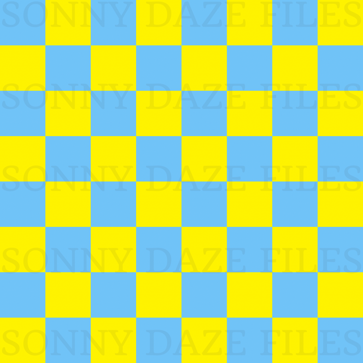 Yellow and blue checkered
