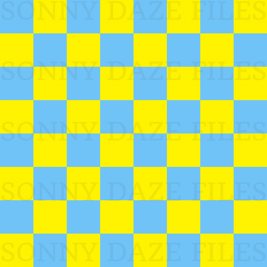 Yellow and blue checkered