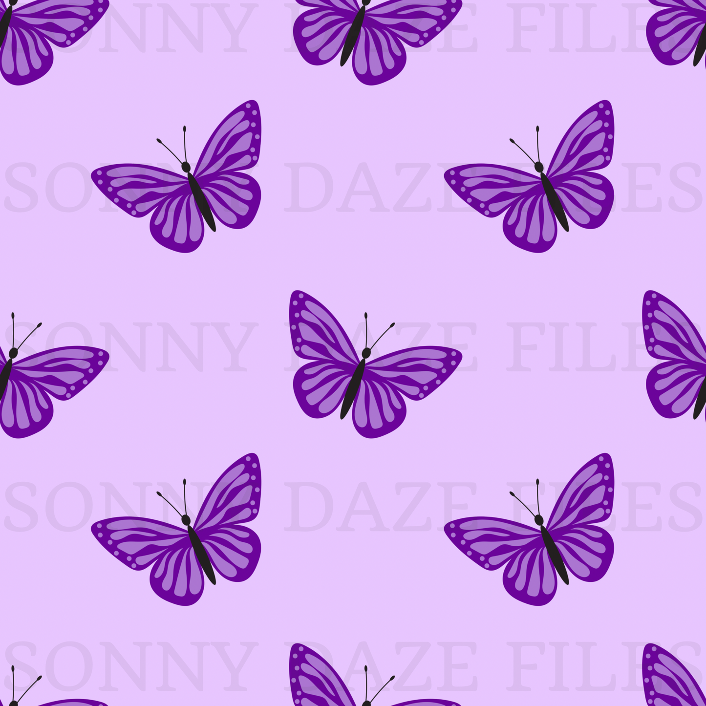 Purple retro Butterfly patchwork and butterfly cord
