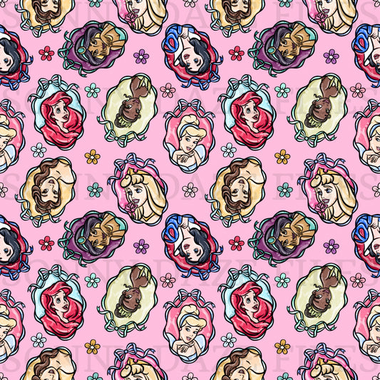 Princess portraits with flowers
