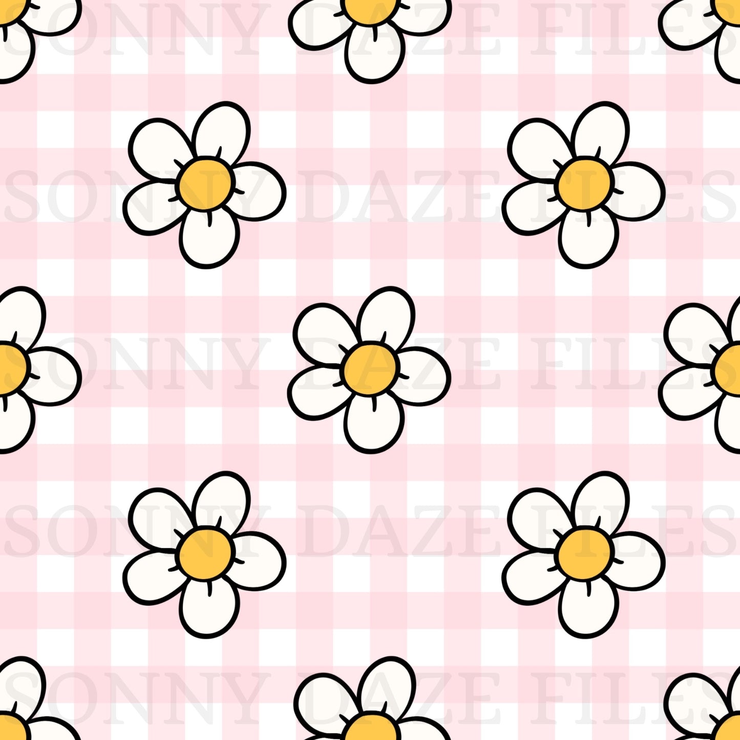 Flowers on gingham