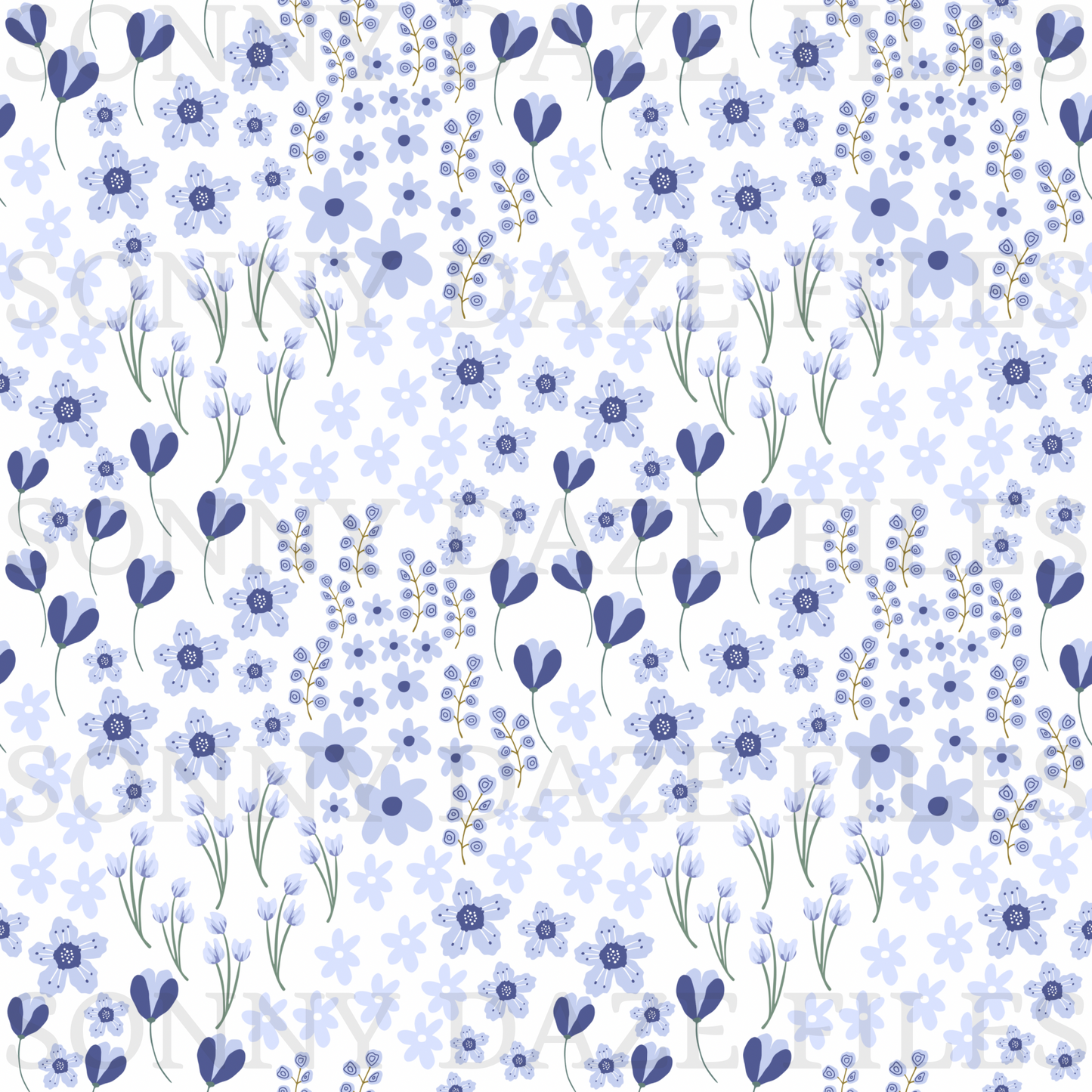 Dainty blue floral