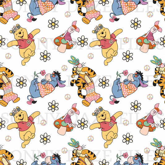 Honey bear & friends groovy
