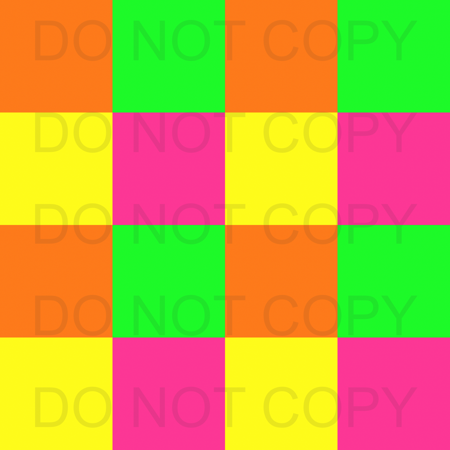Bright flower checkered