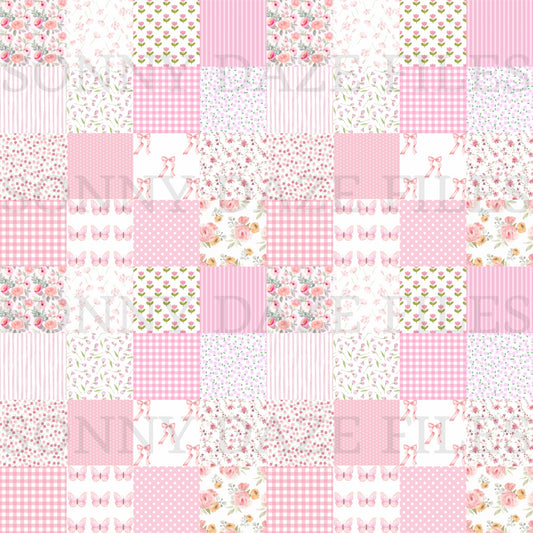 Pink checkered patchwork