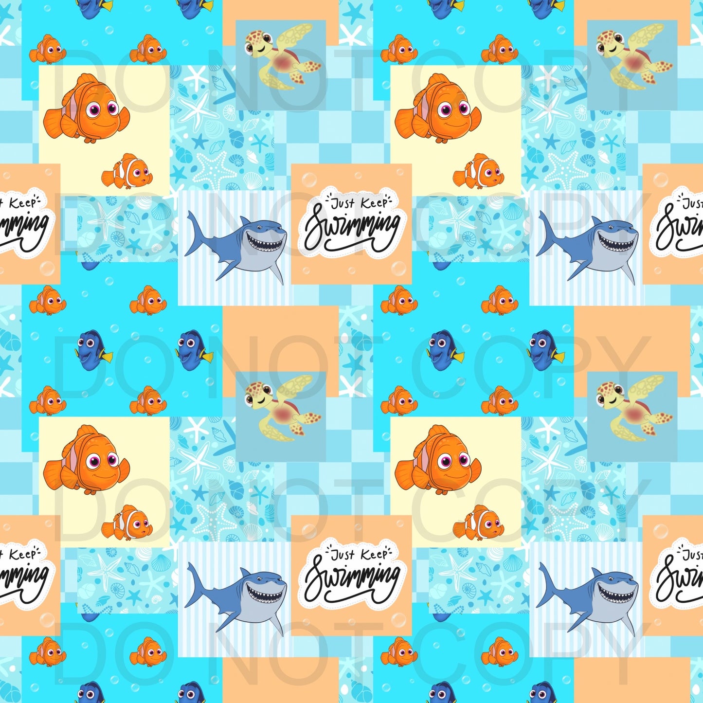 Fish friends patchwork