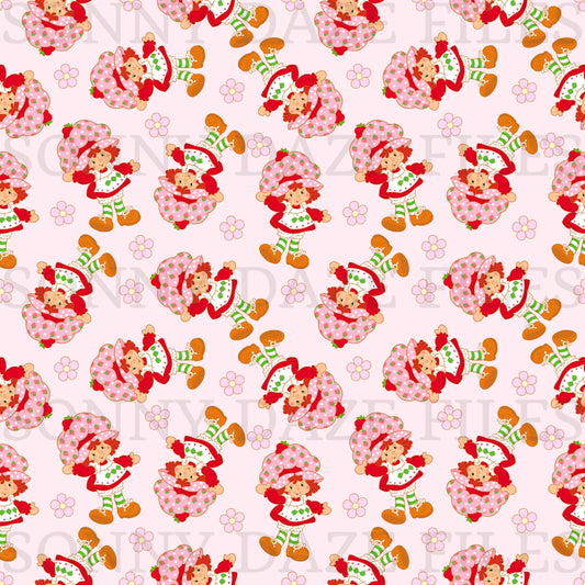 Strawberry girl with flowers
