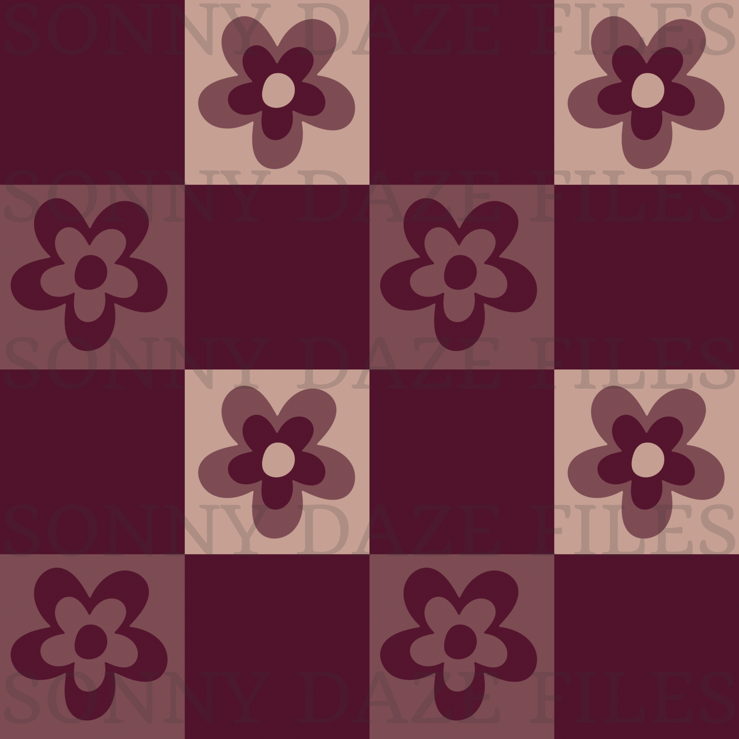 Fall flower checkered