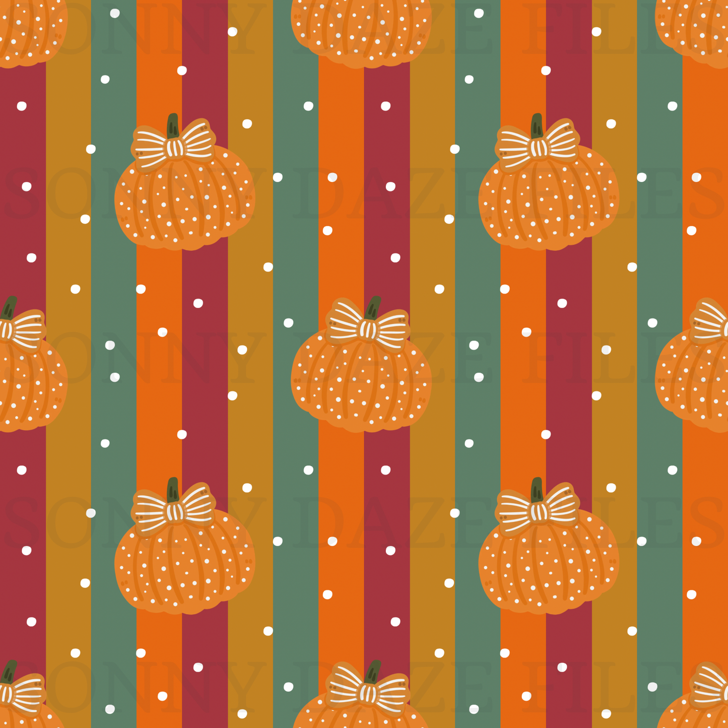 Polka dot pumpkins