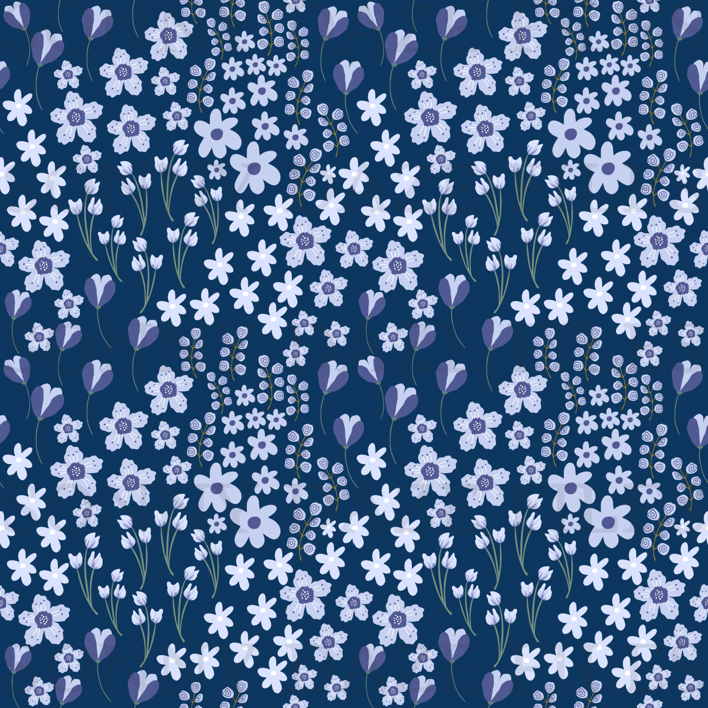 Dainty blue floral