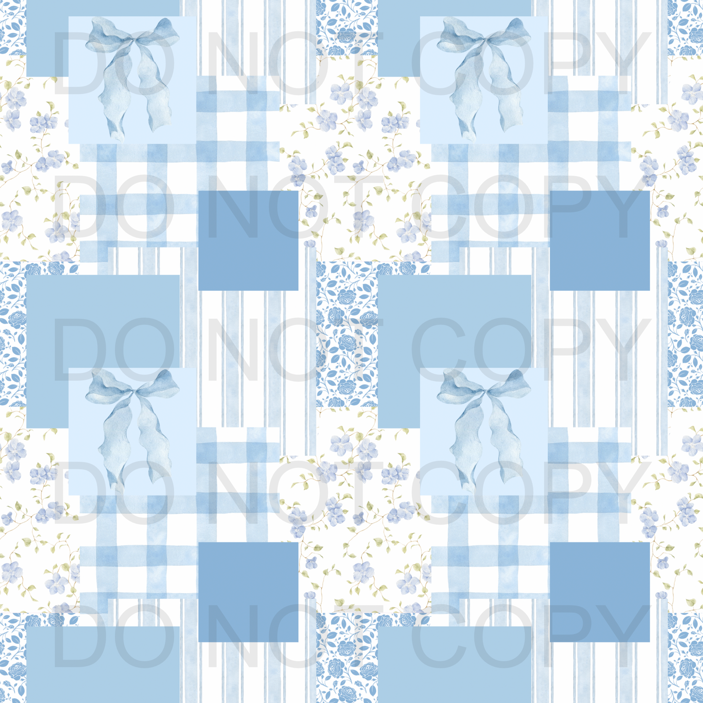 Blue patchwork