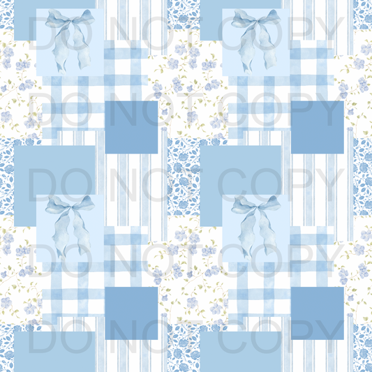 Blue patchwork