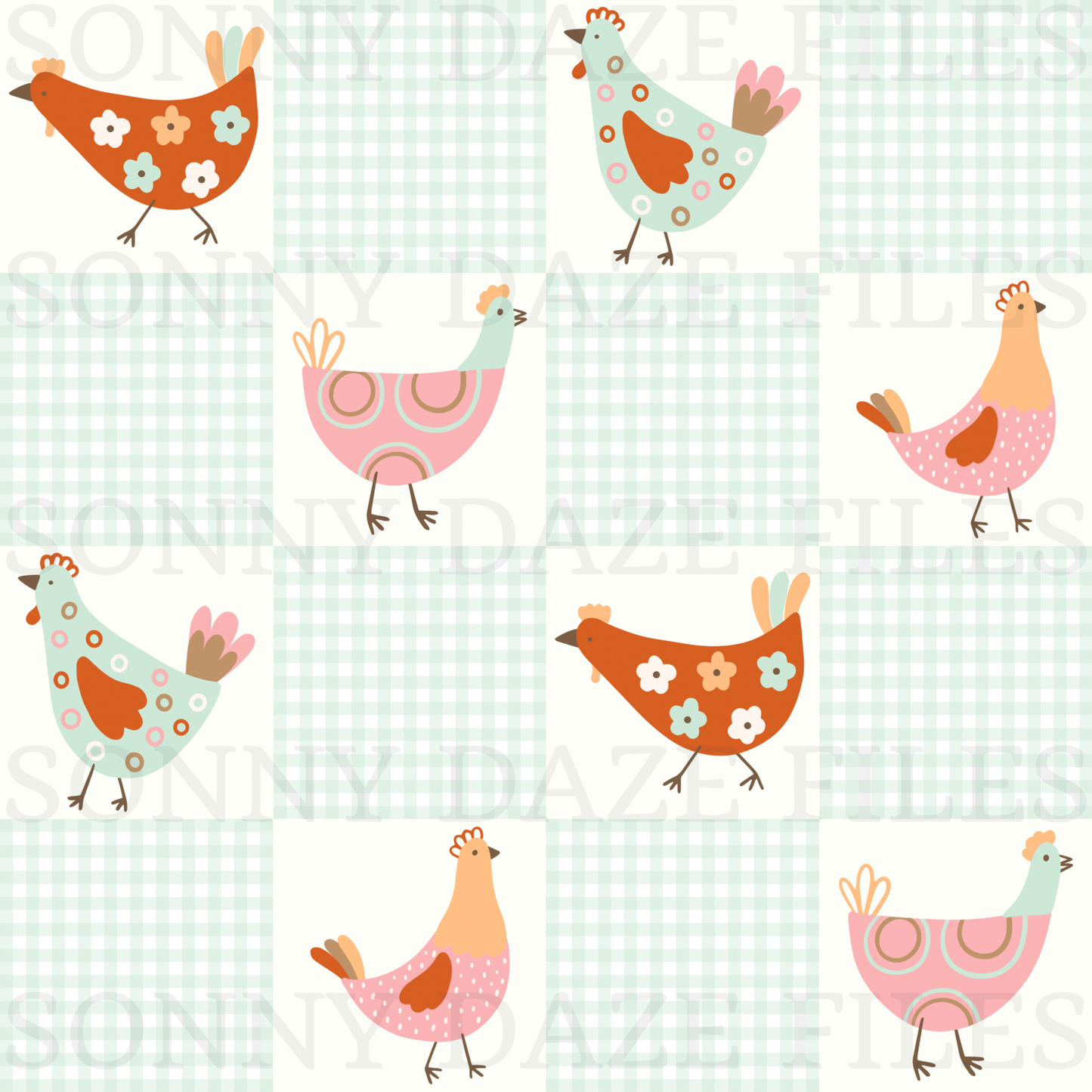 Chicken checkered