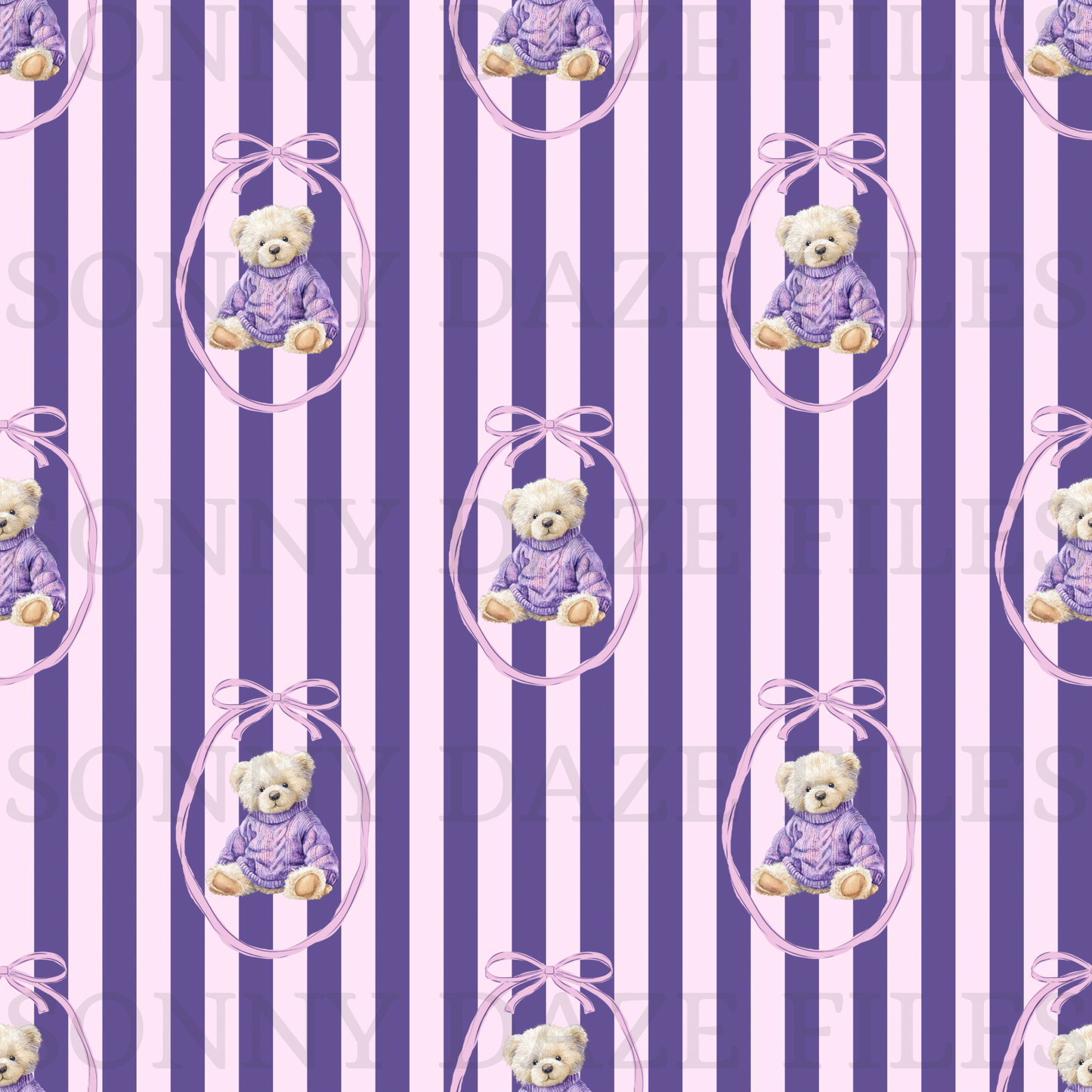 Purple teddy bear
