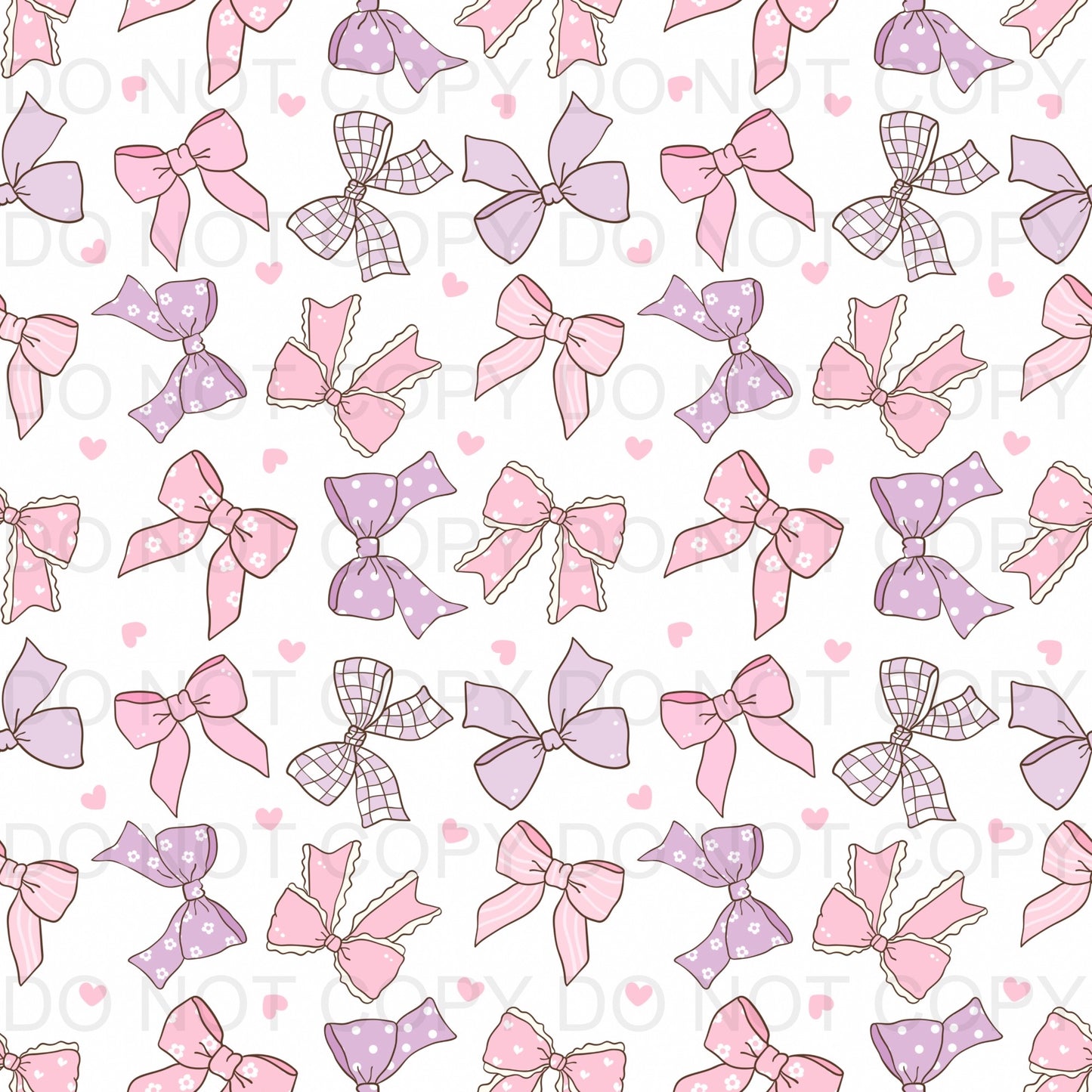 Coquette bows with hearts