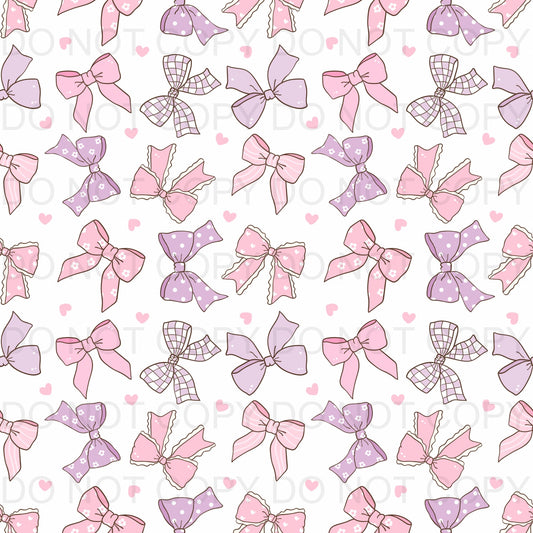 Coquette bows with hearts