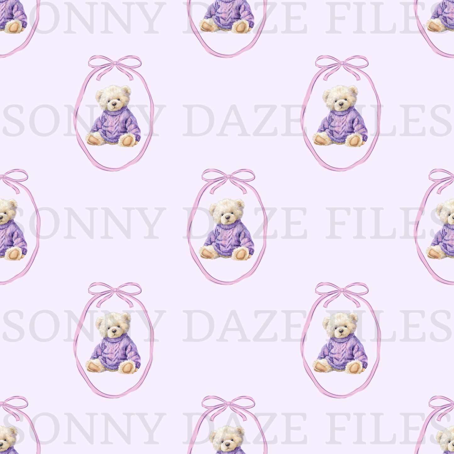 Purple teddy bear