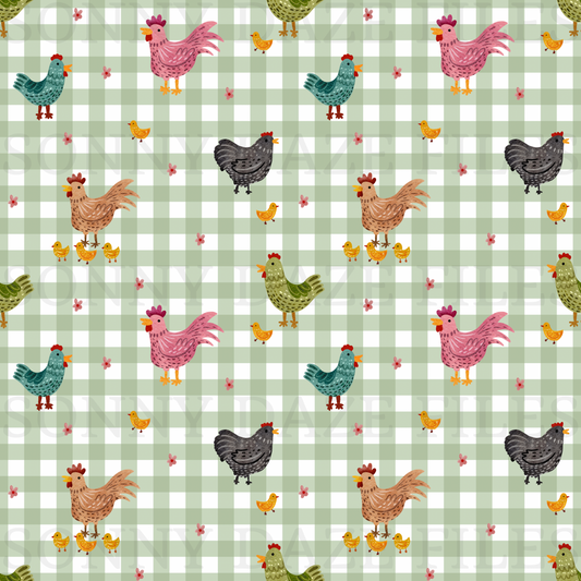 Chickens gingham