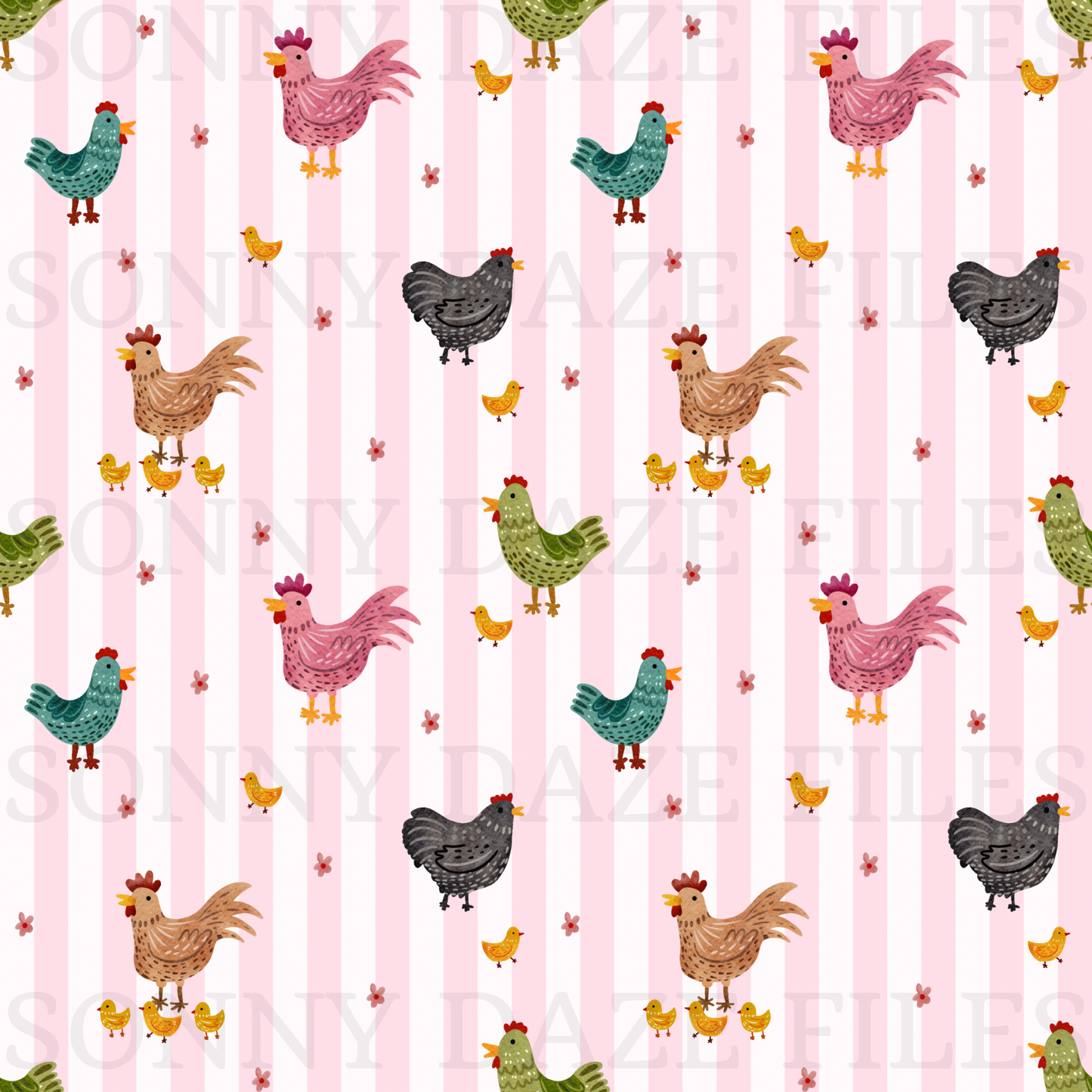 Chickens stripes